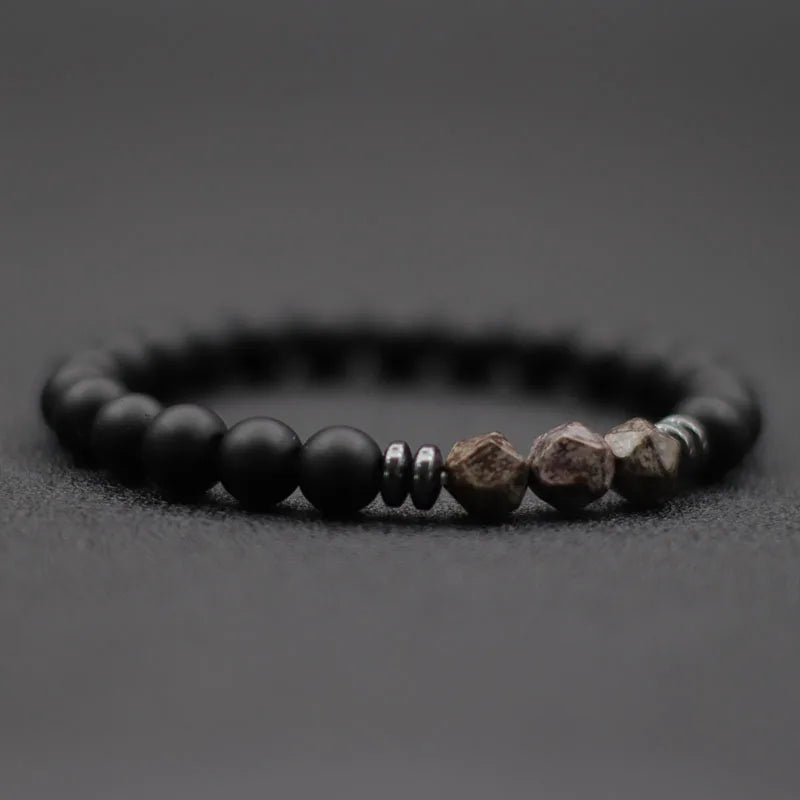 Stenarmband Herr – Onyx, tigeröga & sodalit pärlor