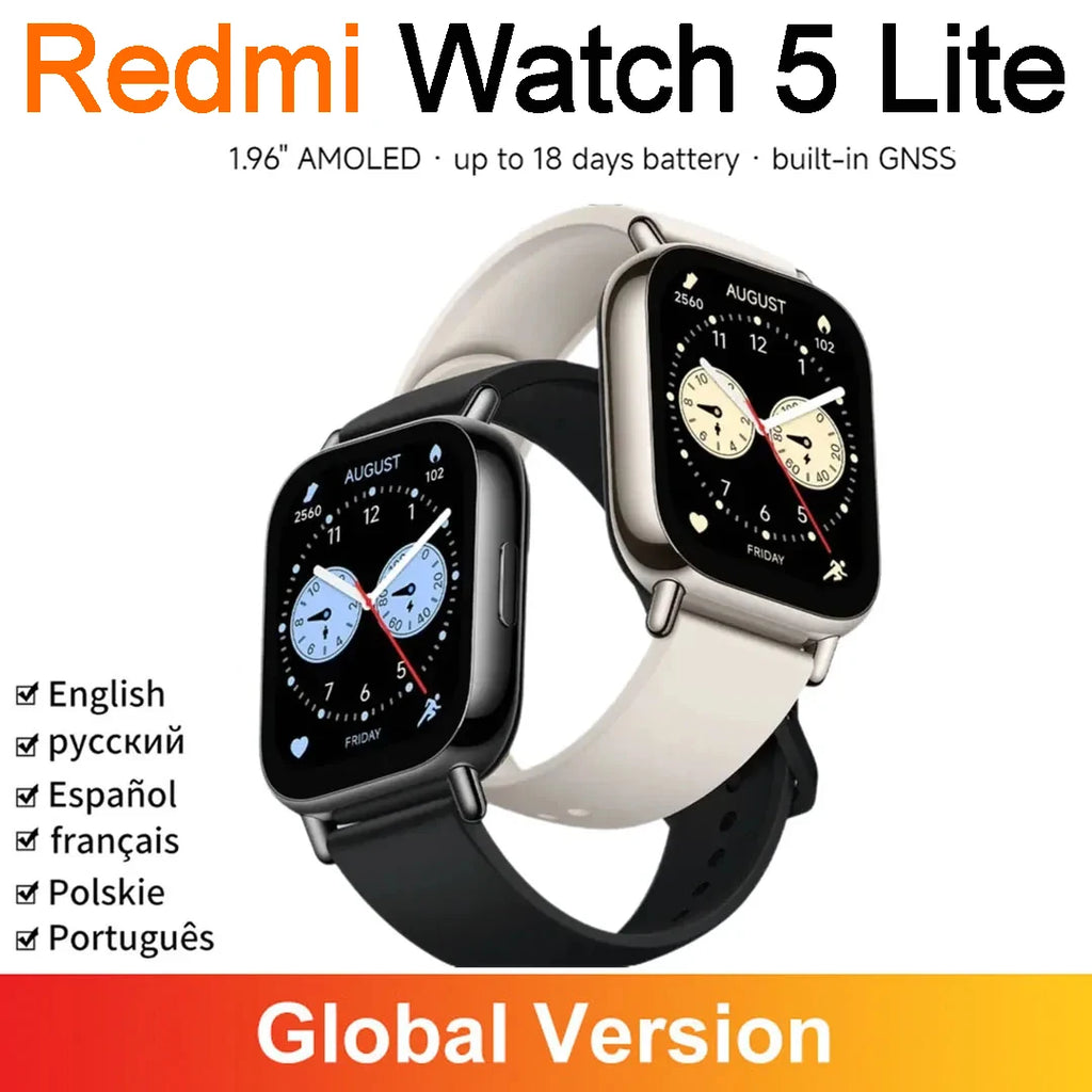 Redmi Watch 5 Lite – AMOLED, GNSS & 150+ träningslägen