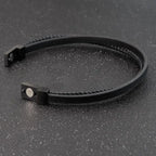 Läderarmband herr – flätat armband i dubbel design