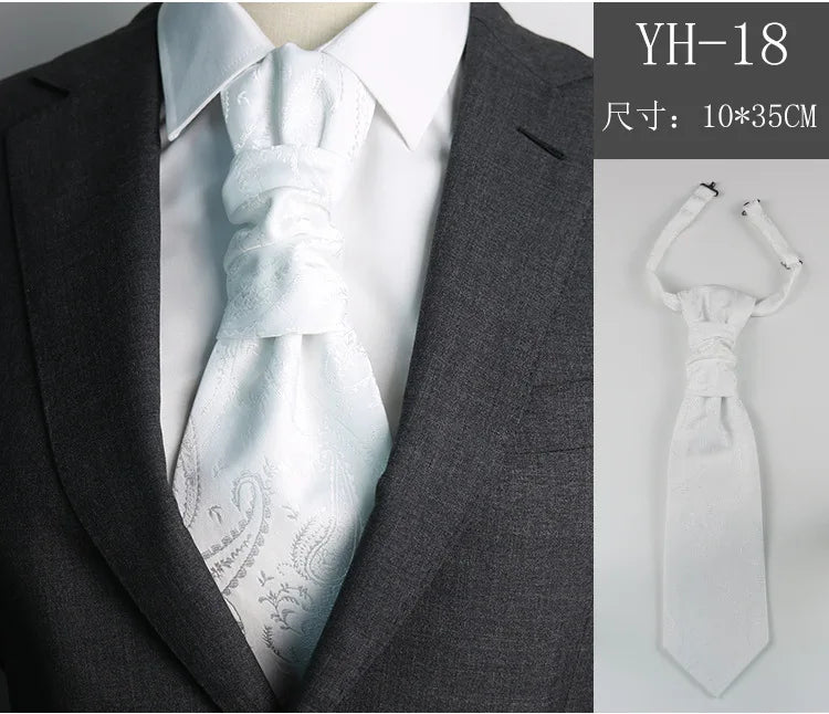 Bröllopsslips Herr – Vit/Svart elegant design