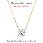 Halsband dam – moissanite halsband i roséguld i guldton