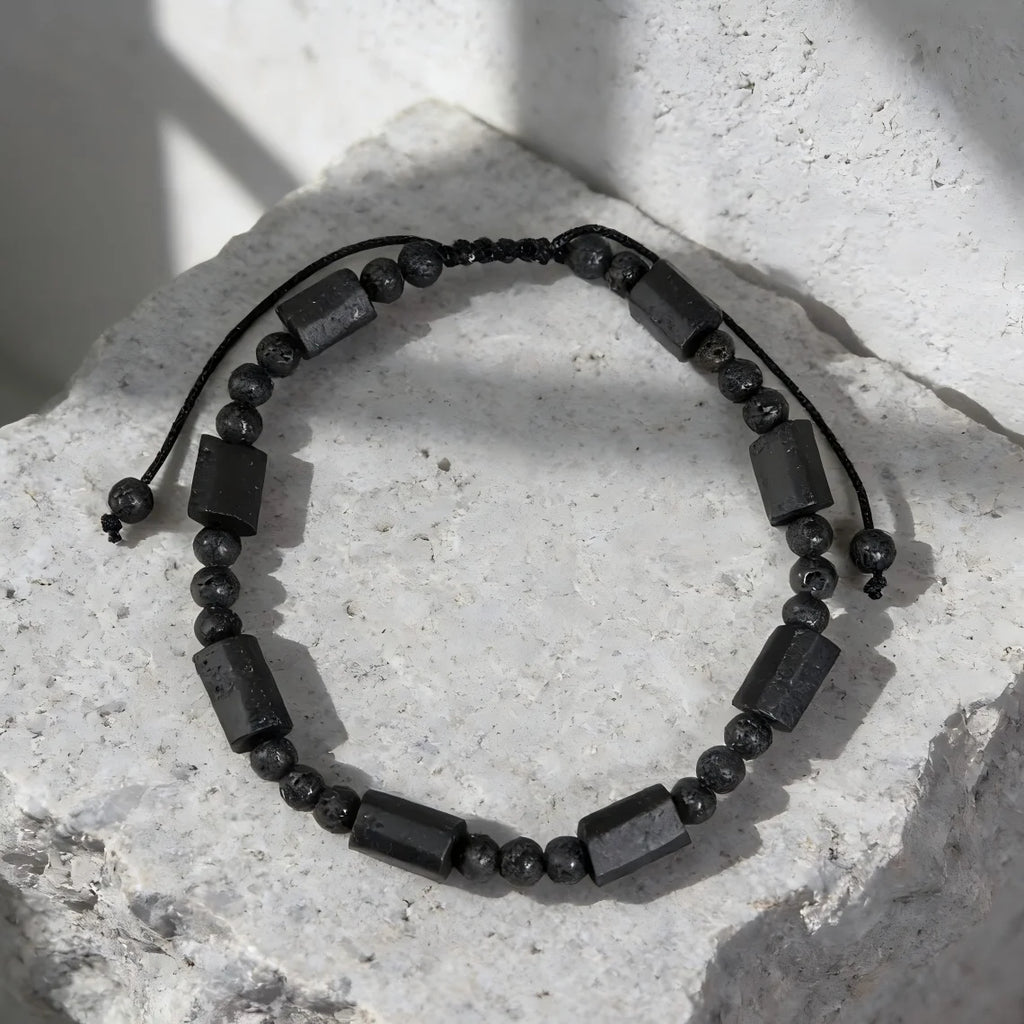 Svart turmalin armband – Naturligt stenarmband