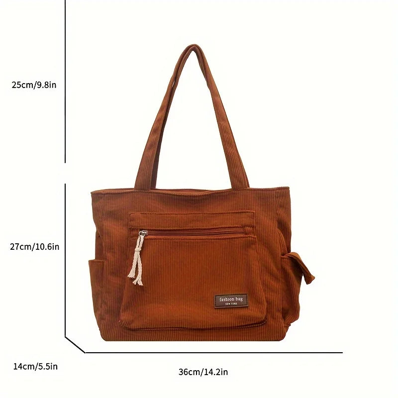Manchesterväska tote unisex – rymlig axelväska med flera fack
