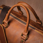 Weekendbag läder – retro resväska i äkta läder