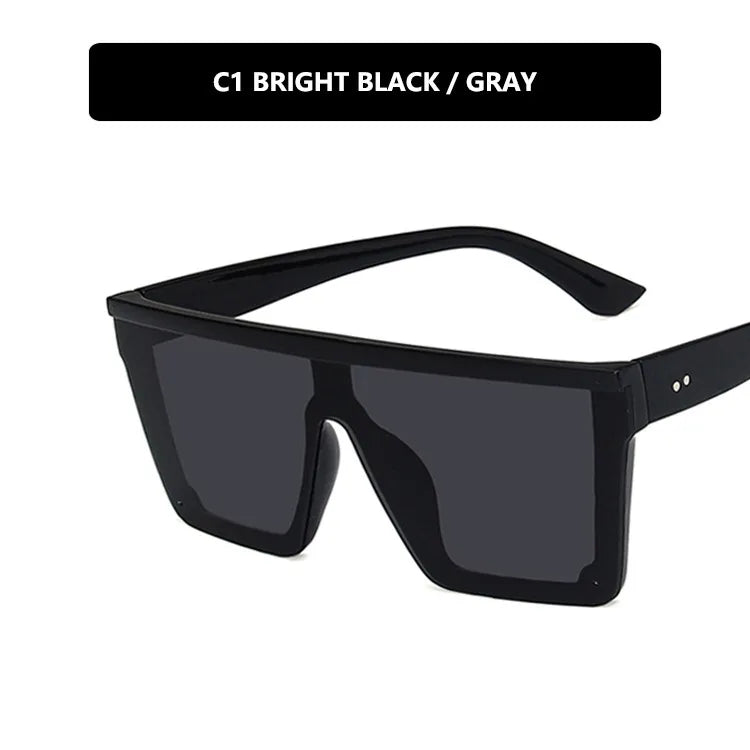 Vintage Flat Top Solglasögon – fyrkantiga UV400 shades unisex