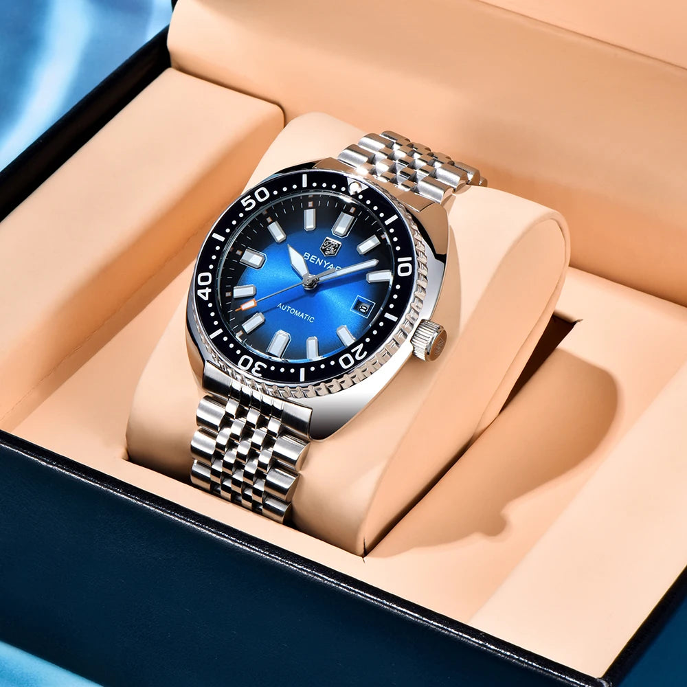 Herrklocka Benyar automatisk 42 mm – Sport & dykstil 50M