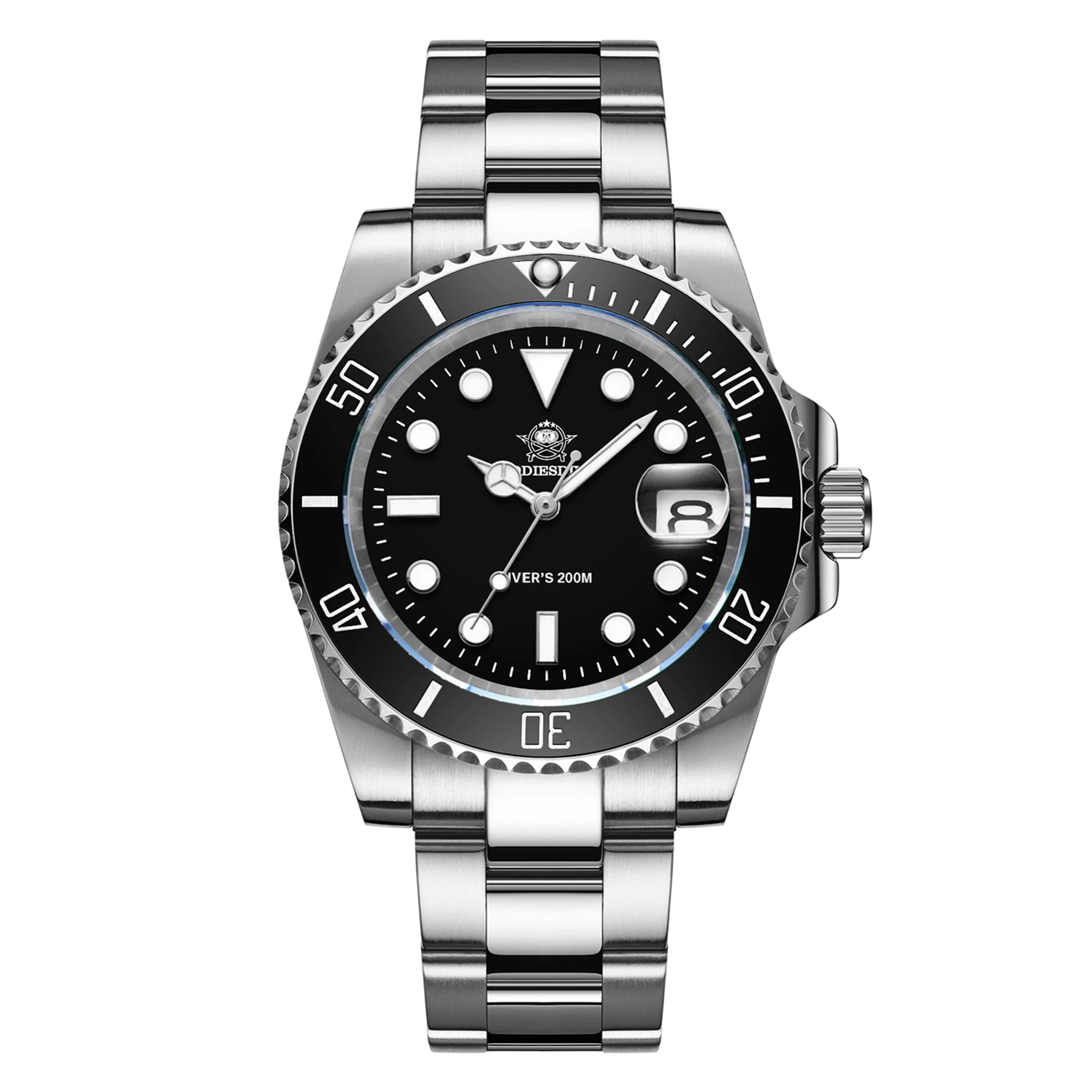 ADDIESDIVE Lyxigt dykarur för herr – 41 mm quartz, 200 m, keramisk