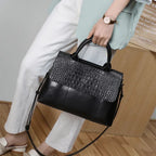 Crossbody-väska dam i äkta läder – stor & retro