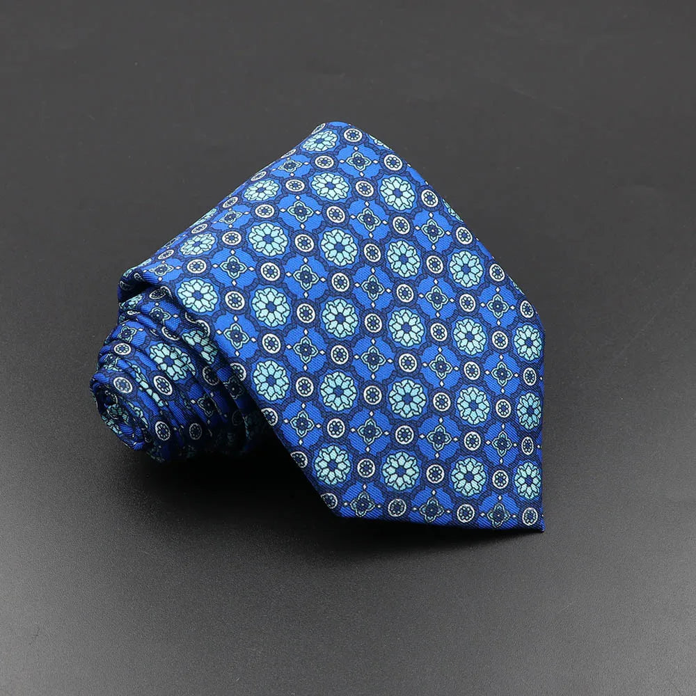 Slips herr 7,5 cm – färgglad prickig & floral
