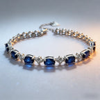 Silverarmband med blå zirkon – elegant damarmband