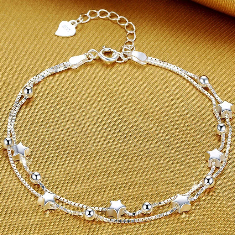 Silverarmband Dam Hjärta