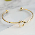Rostfritt stål armband cuff i vintage stil – tvinnad design i guldfärg