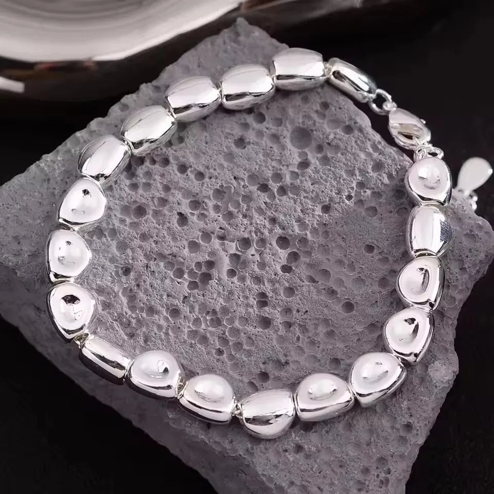 Silverarmband Dam Hjärta