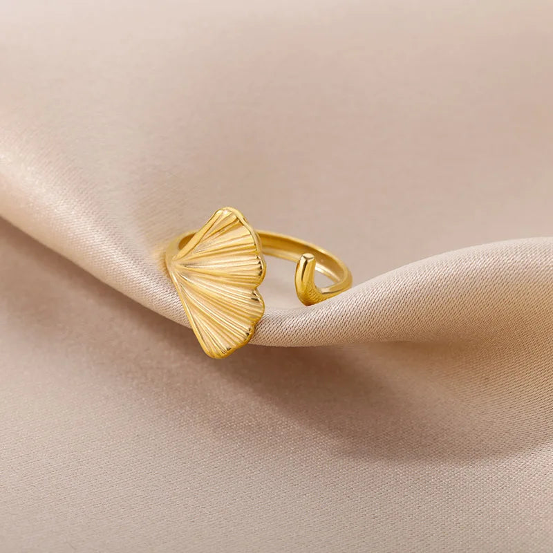 Ring dam – ginkgo blad ring bladformade