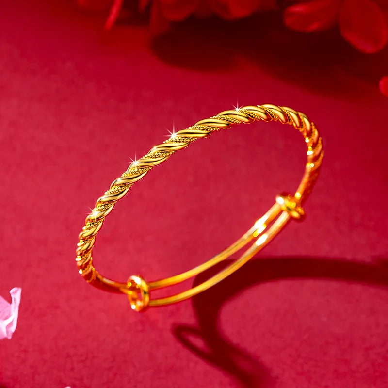 Guldarmband Dam 18K Twist