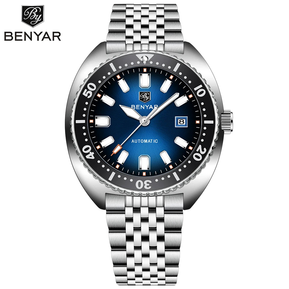 Herrklocka Benyar automatisk 42 mm – Sport & dykstil 50M