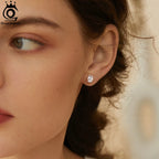 ORSA JEWELS örhängen med oval zirkonia – 925 sterlingsilver