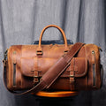 Weekendbag i äkta läder herr – vintage duffel
