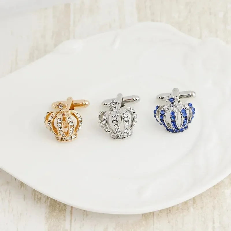Manschettknappar Krona – Kristall & lyxig design