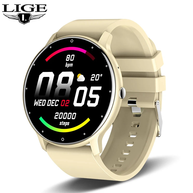 LIGE Smartwatch 1.28” – Bluetooth-samtal & pulsmätning