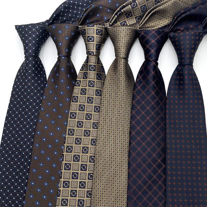 Slips herr 8 cm – prickig & rutig business