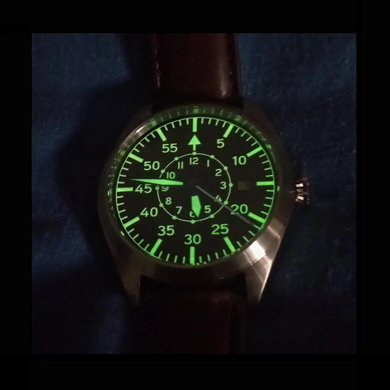 Automatisk Flieger pilotklocka herr – Miyota 8215 med safirglas