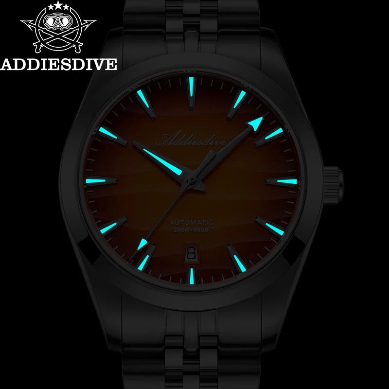 Automatisk dykarklocka 39mm – safirglas & 200m vattentät
