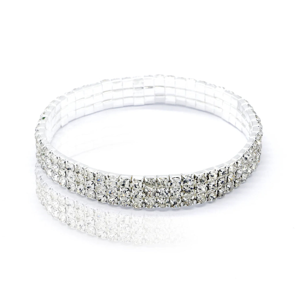 Fotlänk dam strass – multilayer kristallkedja