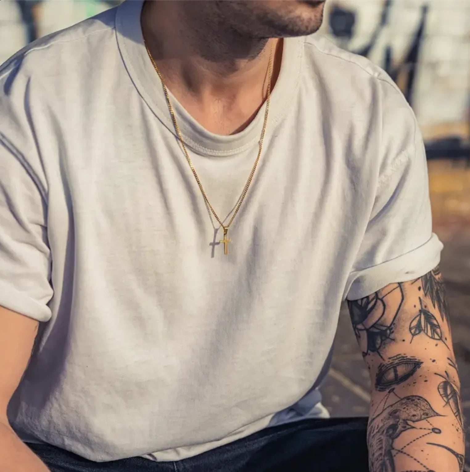 Personligt halsband i rostfritt stål – herr