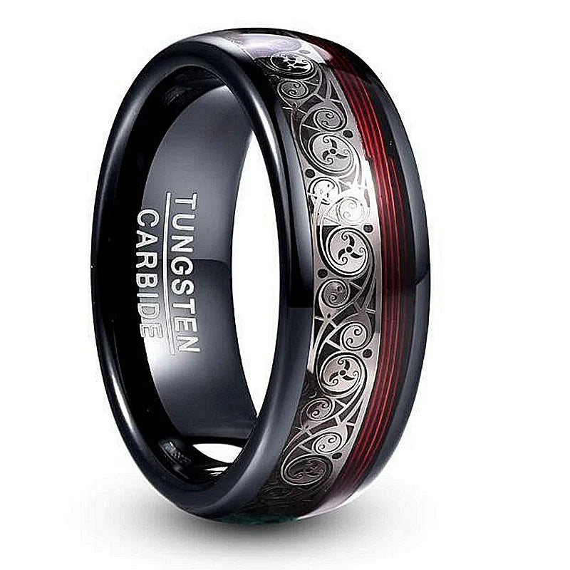 SOMEN TUNGSTEN svart herrring 8 mm med röd gitarrsträng