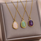 Halsband dam – halsband med healing crystal oregelbundna