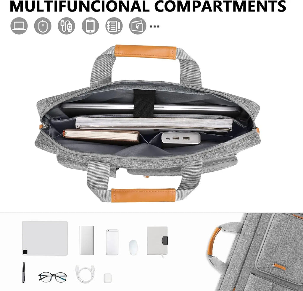 MOSISO laptopväska 13–16 tum med axelrem i polyester