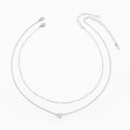 Halsband dam – flerlager halsband med hjärta i guldton