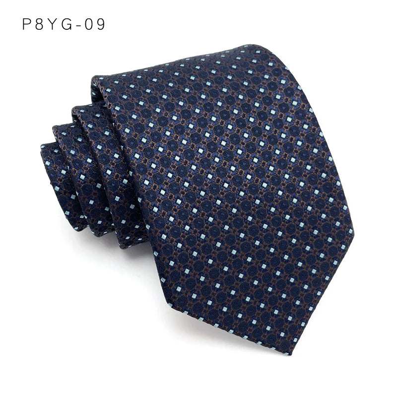 Slips herr 8 cm – prickig & rutig business
