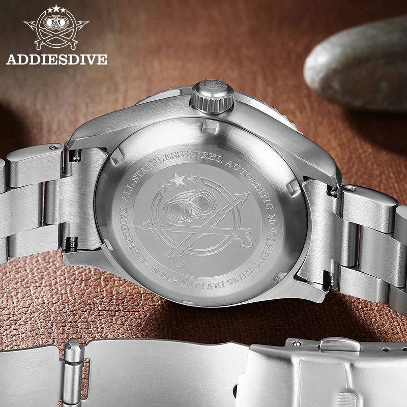 ADDIESDIVE AD2101 automatisk herrklocka – Safirglas, 200 m