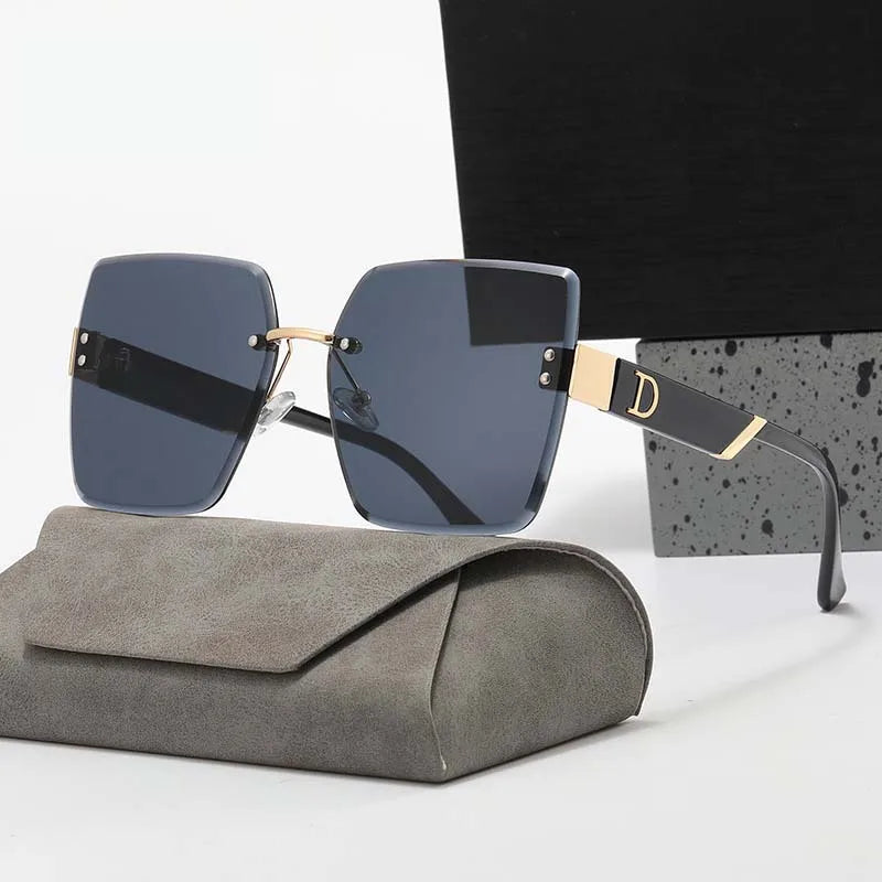 Dam‑solglasögon fyrkantig design – UV400 med spegellins