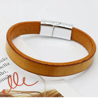 Läderarmband Vintage – Magnetlås Unisex