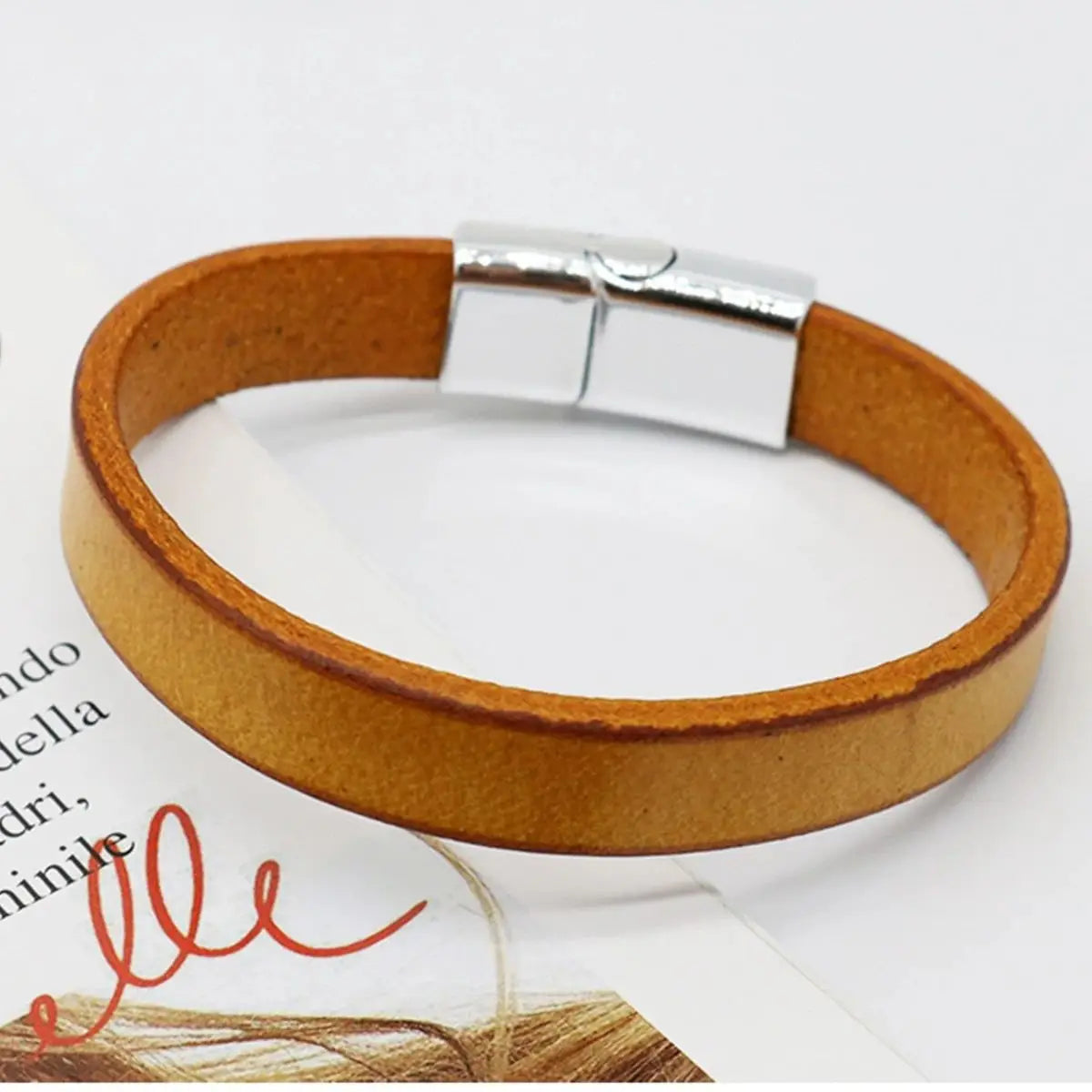 Läderarmband Vintage – Magnetlås Unisex