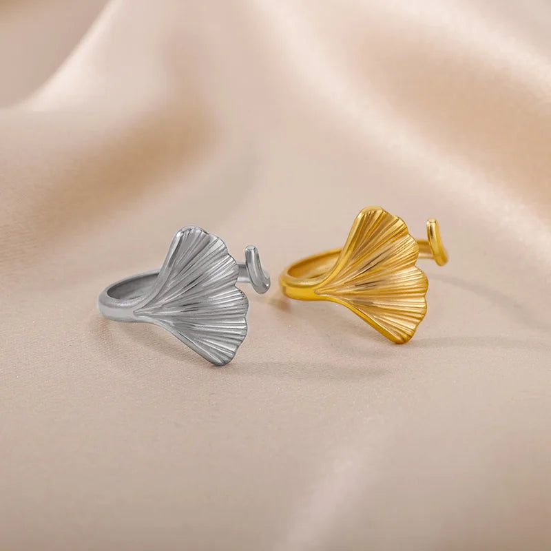 Ring dam – ginkgo blad ring bladformade
