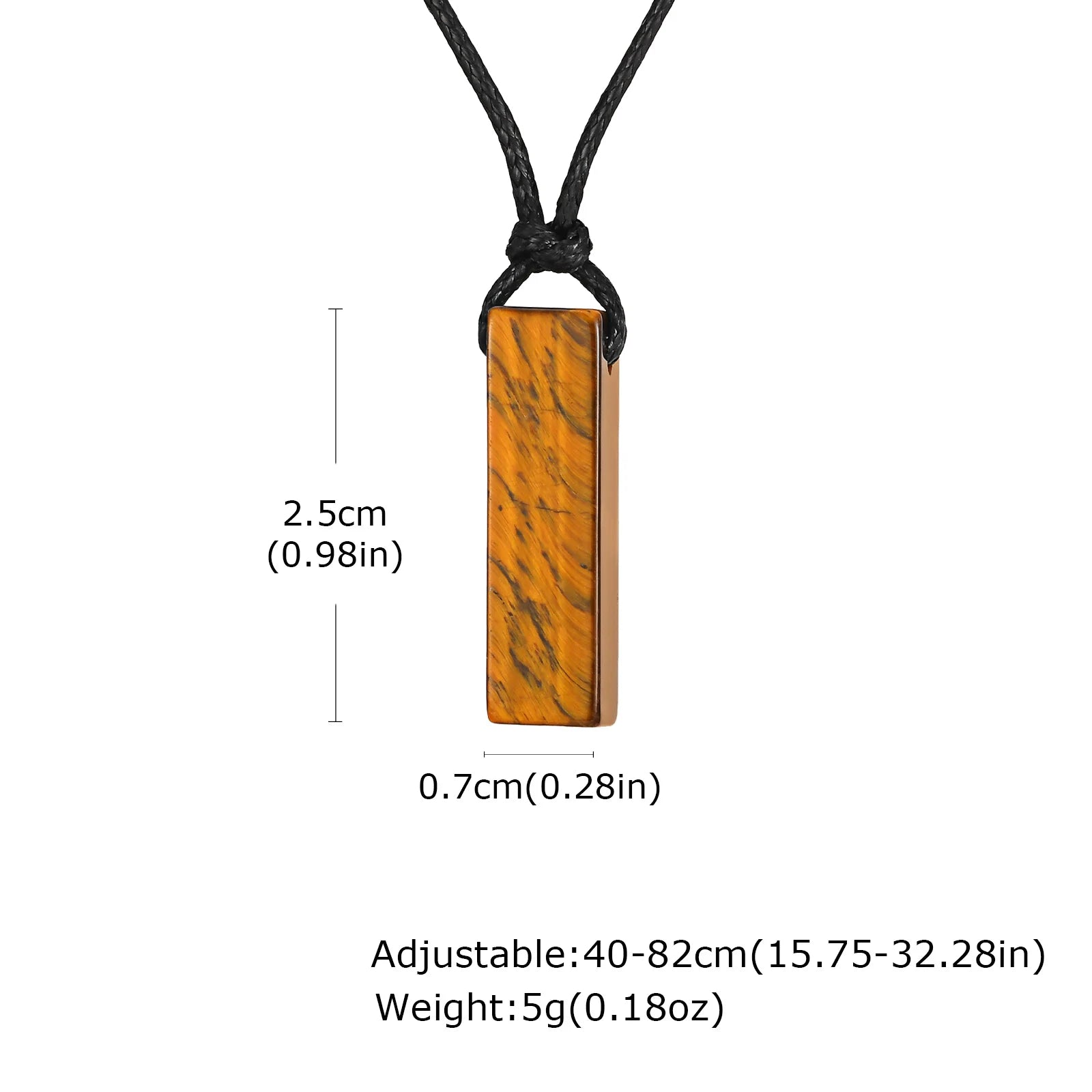 Stenhalsband med svart rep – justerbart