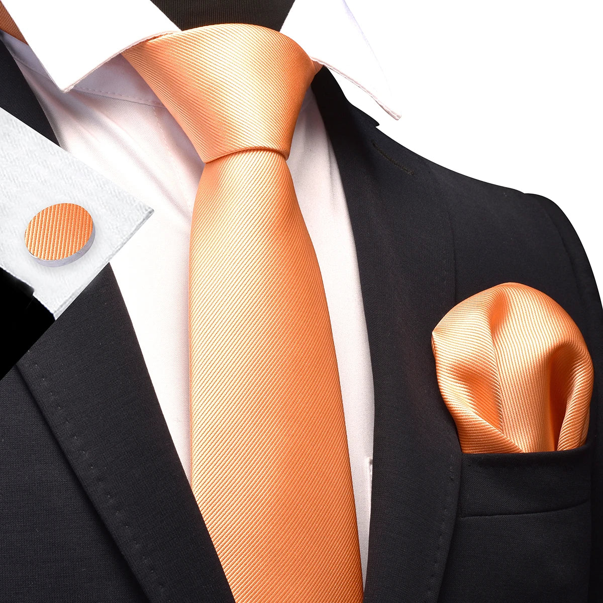 Slipsset för herr – Slips, ficknäsduk & manschettknappar