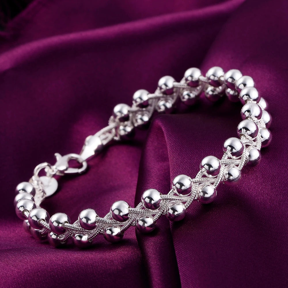 Armband med flätad kedja i sterling silver