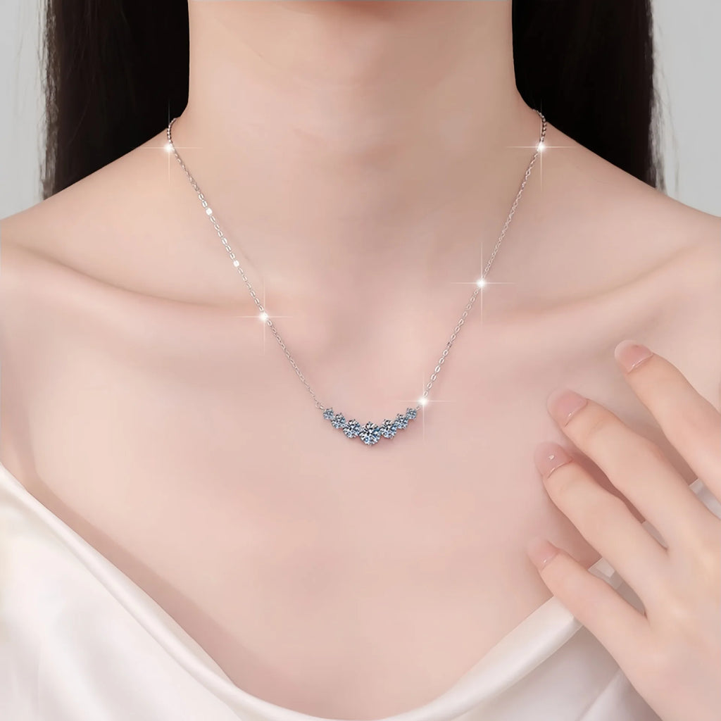 925 sterling silver halsband dam med zirkon – elegant cirkelhänge
