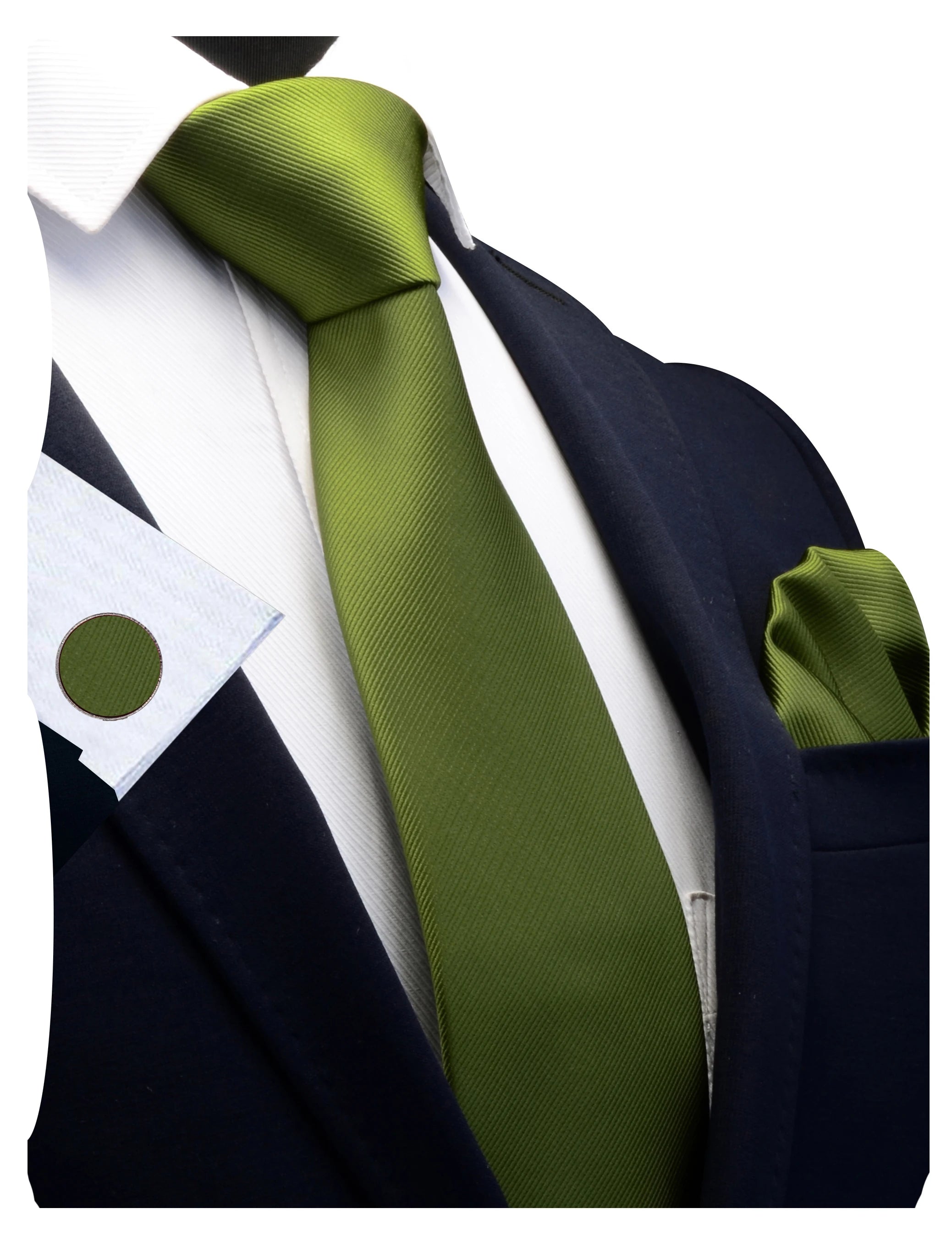 Slipsset för herr – Slips, ficknäsduk & manschettknappar