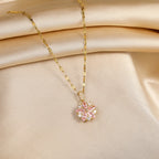 Halsband dam – sakura halsband i stål i rostfritt stål