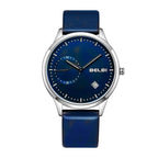 Stilren quartz herrklocka – Klassisk design med läderarmband