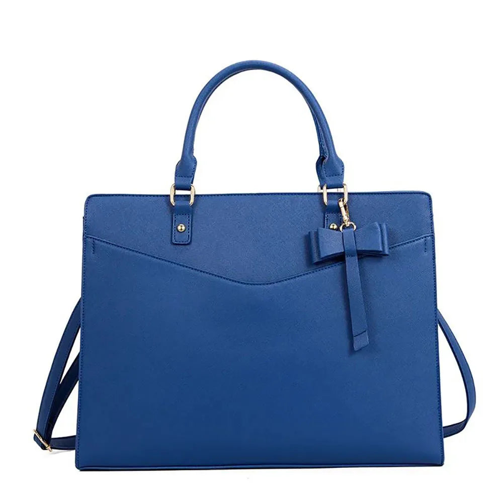 Laptop tote bag dam 15.6 tum – elegant arbetsväska i PU-läder