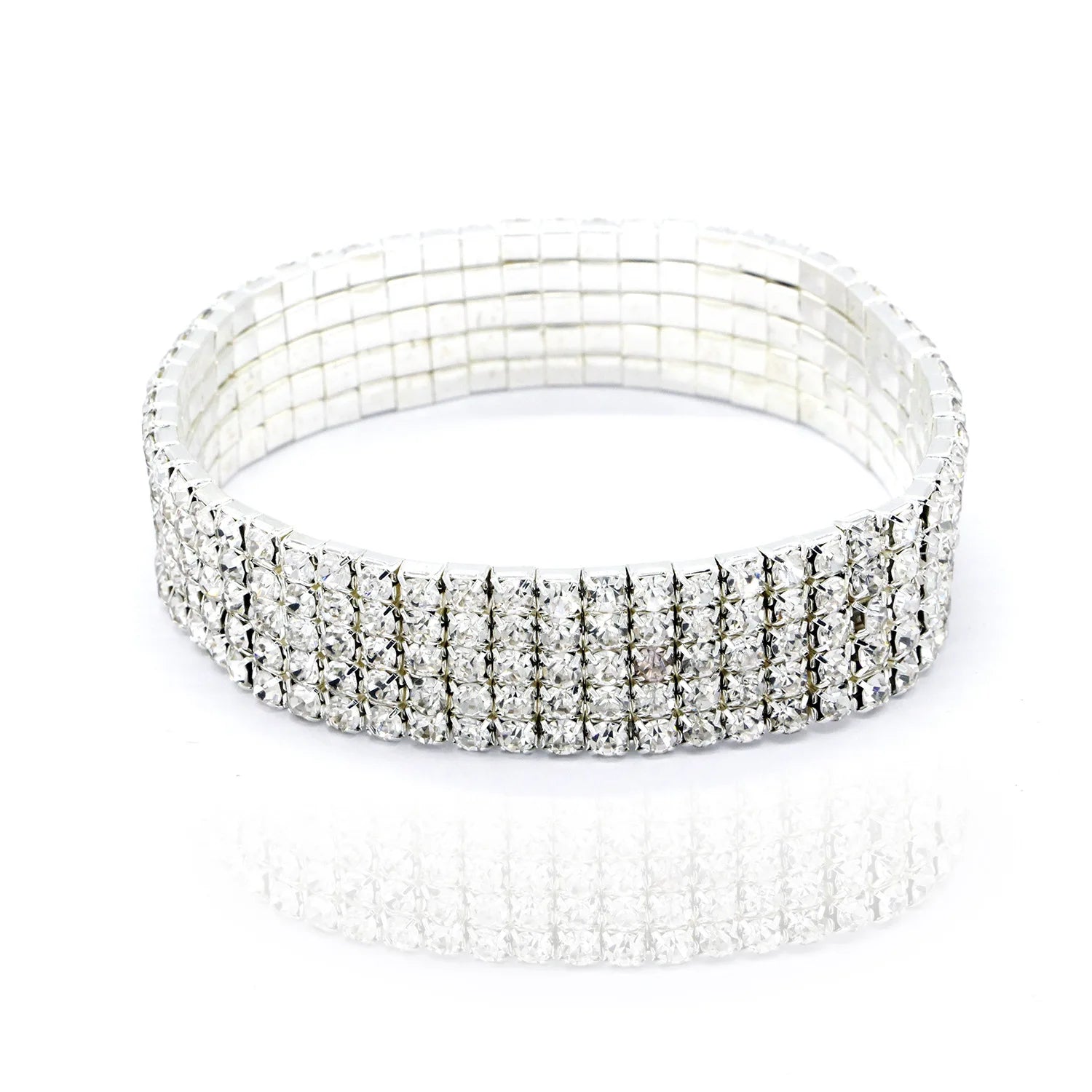 Fotlänk dam strass – multilayer kristallkedja