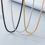 Halsband herr stål – minimalistisk kedja i rostfritt stål