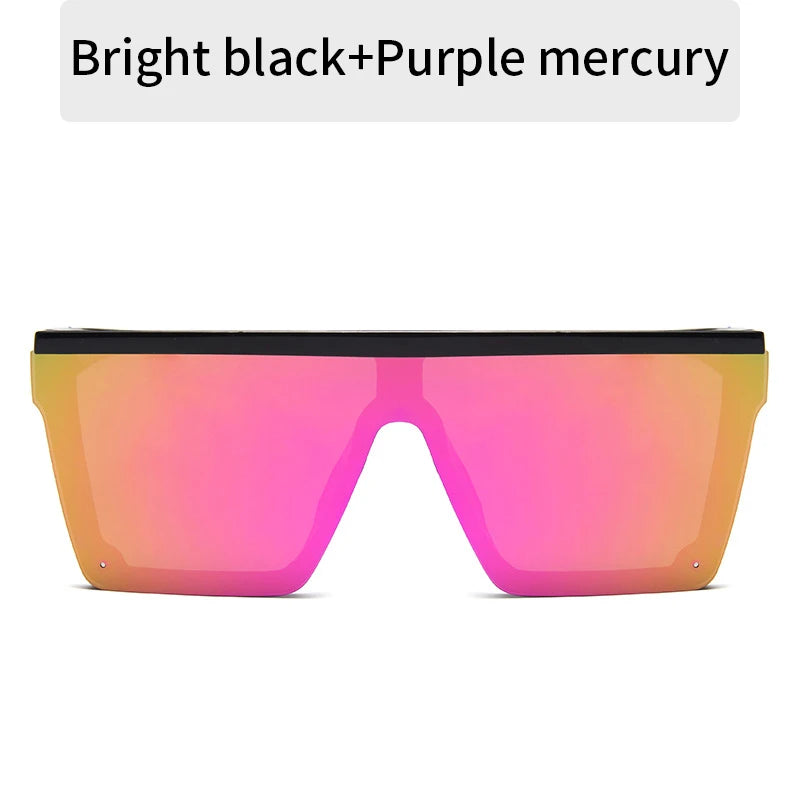 Vintage Flat Top Solglasögon – fyrkantiga UV400 shades unisex